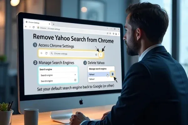 remove yahoo search form chrome